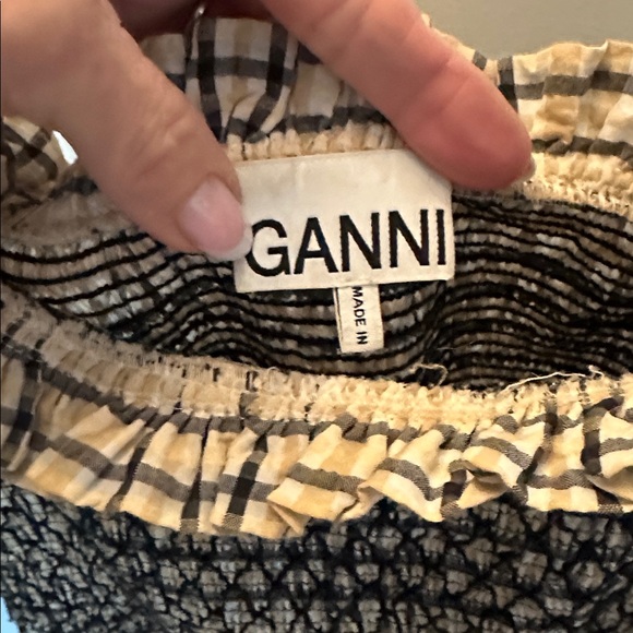 Ganni Checkered Ruffle Dress - Picture 3 of 3
